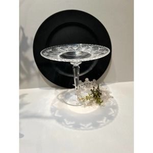 Vintage cut glass compote, candy dish, sauce dish.